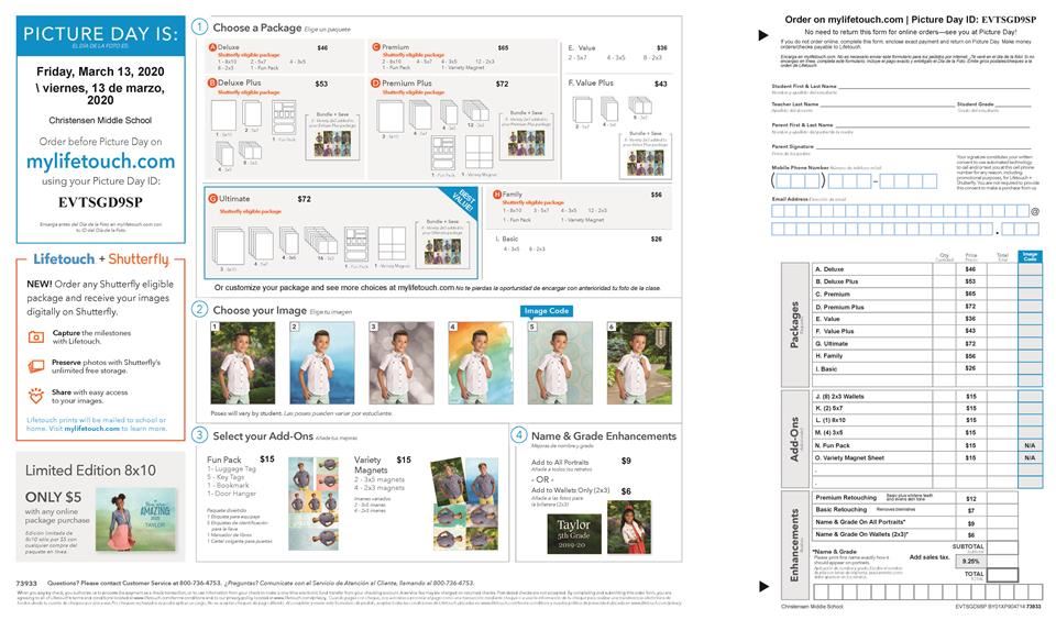 Lifetouch Spring Picture Day 2020 Ordering Information Lifetouch Spring Picture Day 2020 Ordering Information